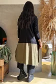 Agata Longline Split Side Knit Khaki